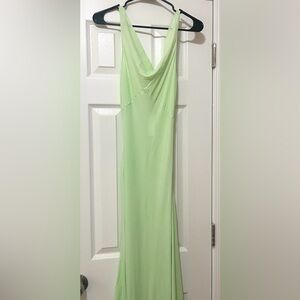 NWT Olivaceous Lime Green “Eternal Flame” Maxi Cocktail Dress Size Medium